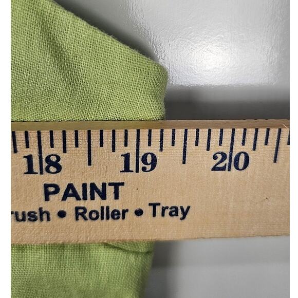 AKC VTG linen 2pc dress short sleeve jacket women's size L lime green dragon fly - Picture 6 of 16